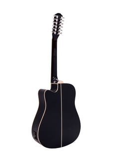 DiMavery DR-612 Guitare Western 12-strenget (Noir)