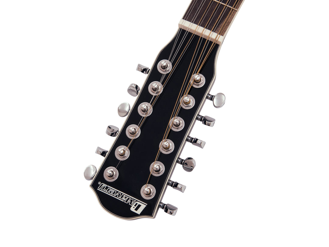 DiMavery DR-612 Guitare Western 12-strenget (Noir)