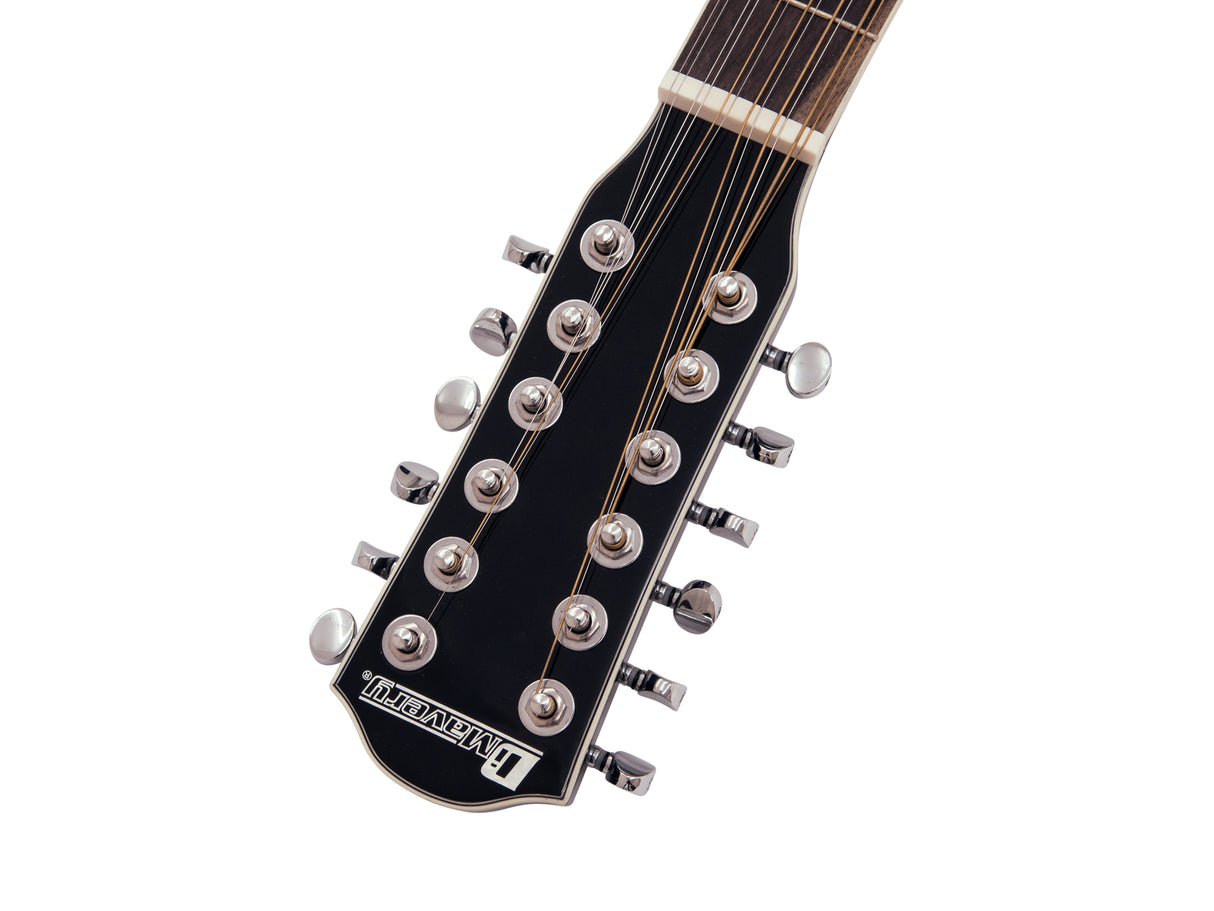 DiMavery DR-612 Western Guitar 12-string - Black