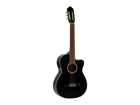 DiMavery CN-600E Guitare classique espagnole (Noir)