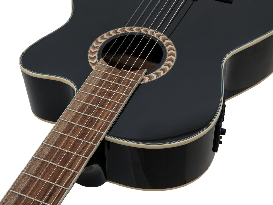DiMavery CN-600E Guitare classique espagnole (Noir)