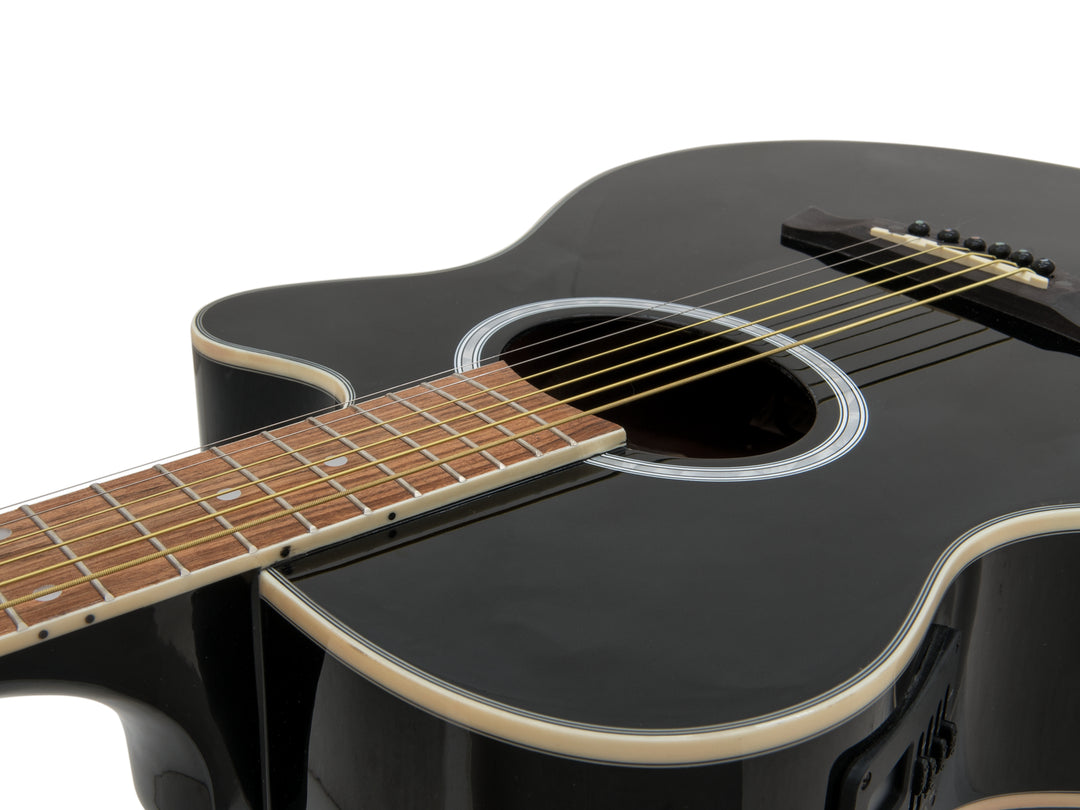 DiMavery AW-400 Guitare Western (Noir)