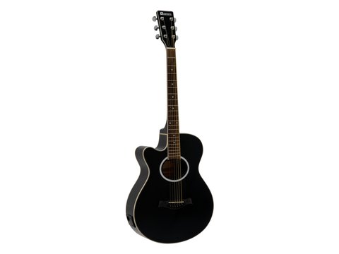 DiMavery AW-400 Guitare Western LH (Noir)