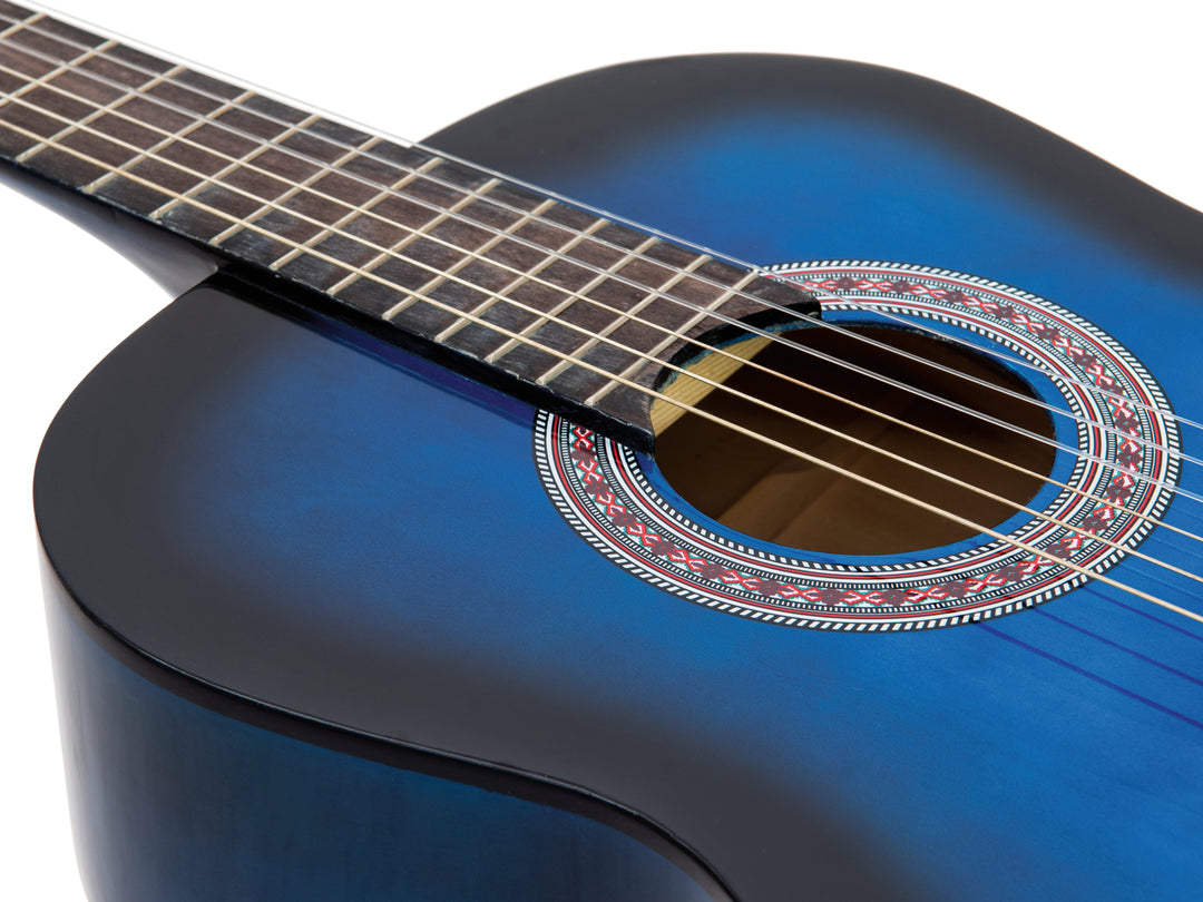 DiMavery AC-303 Guitare classique espagnole (Bleu burst)