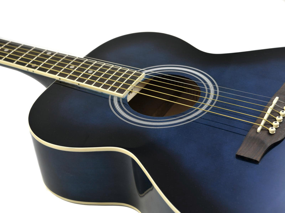 DiMavery AW-303 Guitare Western (Bleu burst)