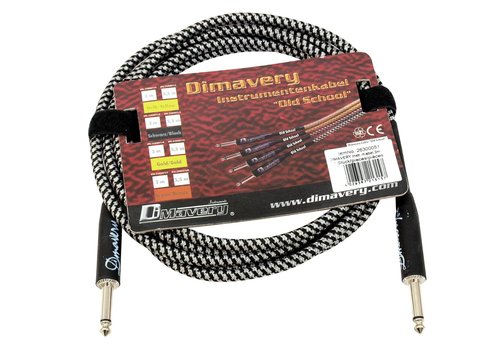 DiMavery Câble Instrument, 3m, Noir/Argent