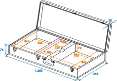 DiMavery Flightcase pour Basse électrique, rectangulaire
