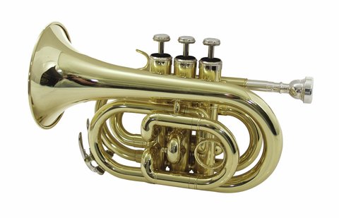 DiMavery TP-300 Trompette de Poche Bb, Or