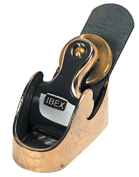 Rabot à voûte Ibex avec vis, semelle plate, 60 mm