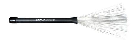 GEWA brosses jazz en acier avec manche en caoutchouc noir, rétractables
