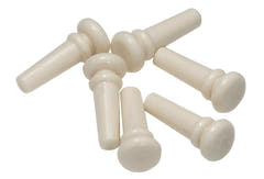 GEWA bouton d'extrémité en PVC offwhite pour guitares, 6 pièces