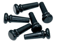 Boutons d’extrémité GEWA en PVC noir pour guitare, 6 pièces