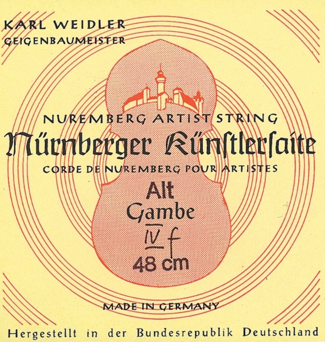 Nürnberger Viola da gambe-strings Kuenstler rope core. Chrome steel wound - D'