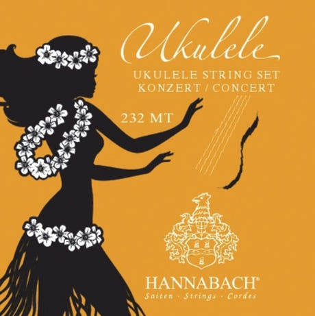 Jeu de cordes Hannabach 232 pour ukulélé de concert, accordage hawaïen