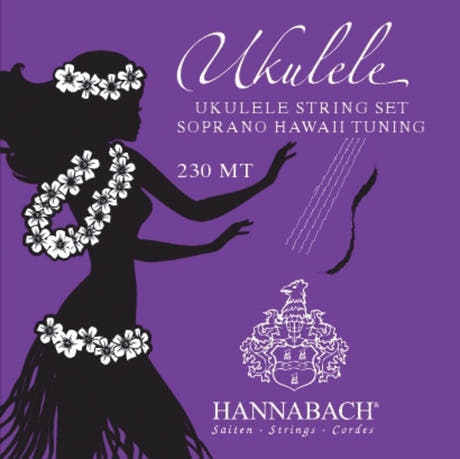 Hannabach 230 jeu de strings pour ukulélé soprano, accordage hawaïen