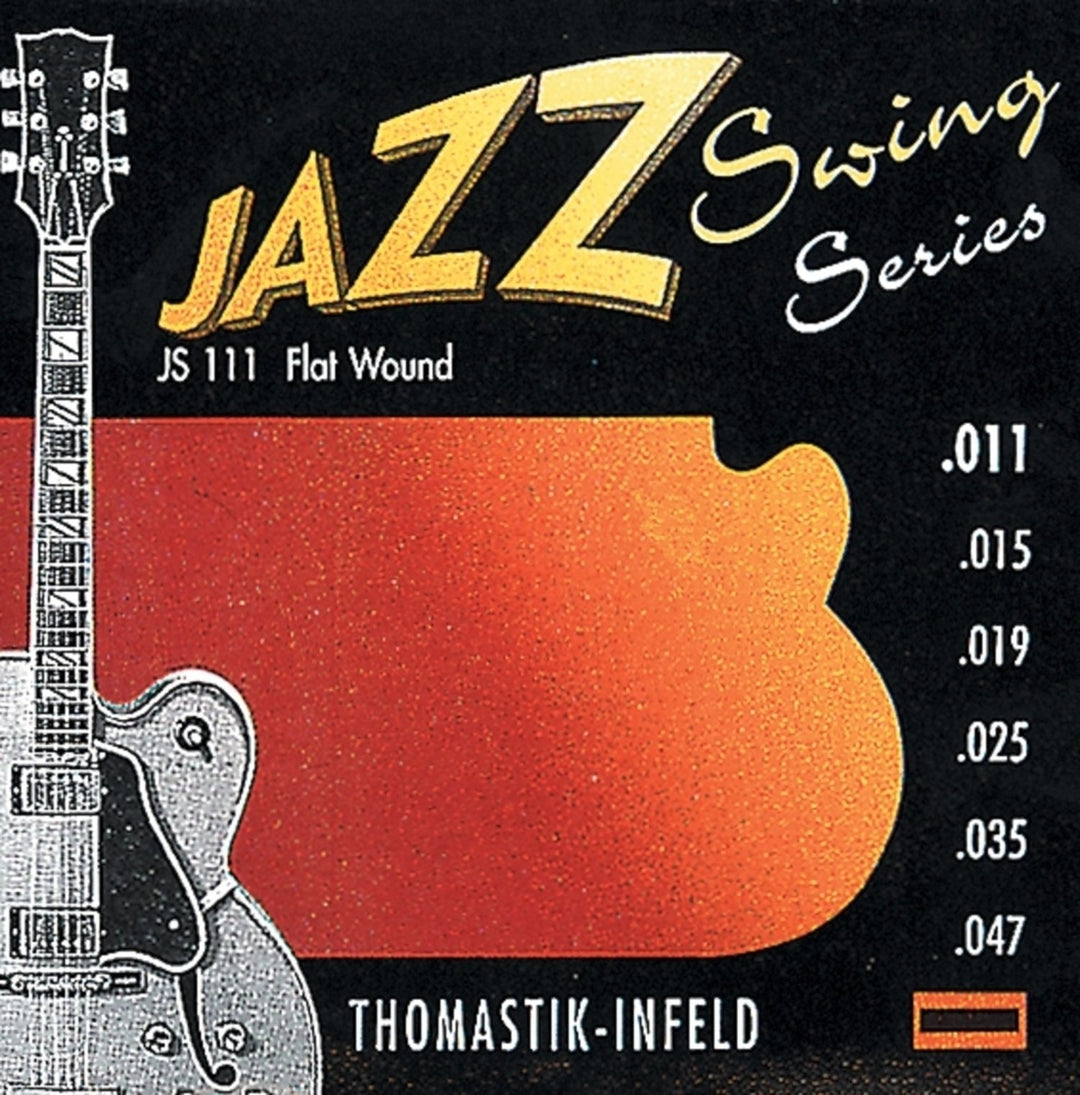 Thomastik-Infeld Cordes pour E-guitar Jazz Swing Series Nickel Flat Wound - Set 011 flatwound (JS111)