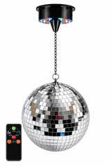 Light4Me Boule à facettes 20 cm avec LED, moteur et télécommande