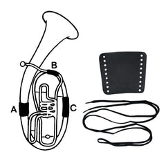 GEWA protège-embouchure en cuir pour baryton, partie B