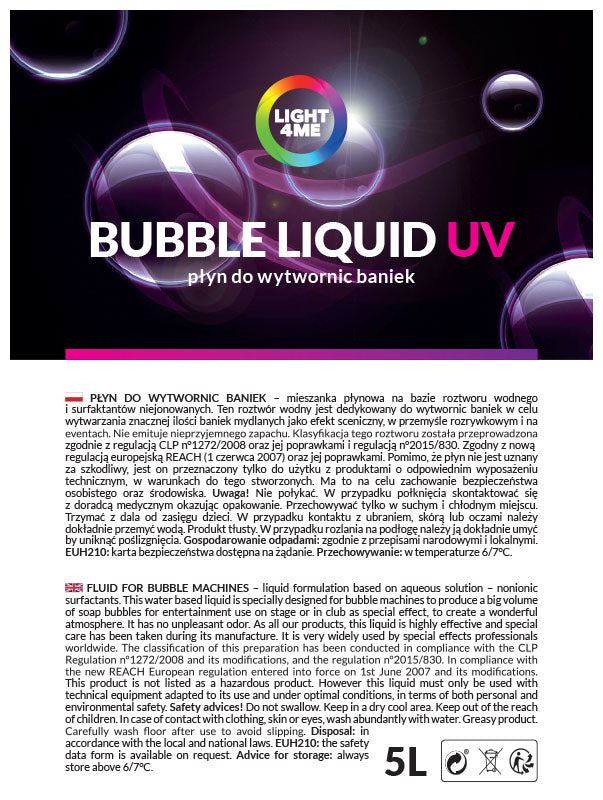 Light4Me liquide à bulles effet UV 5L