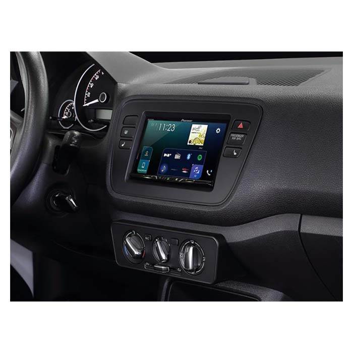 Cadre 2-DIN pour Mii, Citigo et Up (Noir)