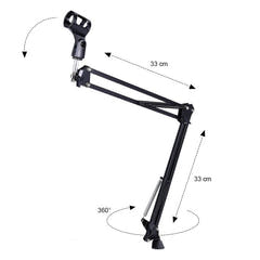 DNA C5 support de microphone de table avec bras articulé