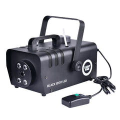 Light4Me Black 1200 LED Machine à brouillard bundle