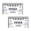 Tesla Silver+ AA Piles Alcalines (48 pcs)