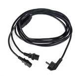 IEC Y-Split Plug Schuko to 2x IEC Female 13A Appliance Plug 