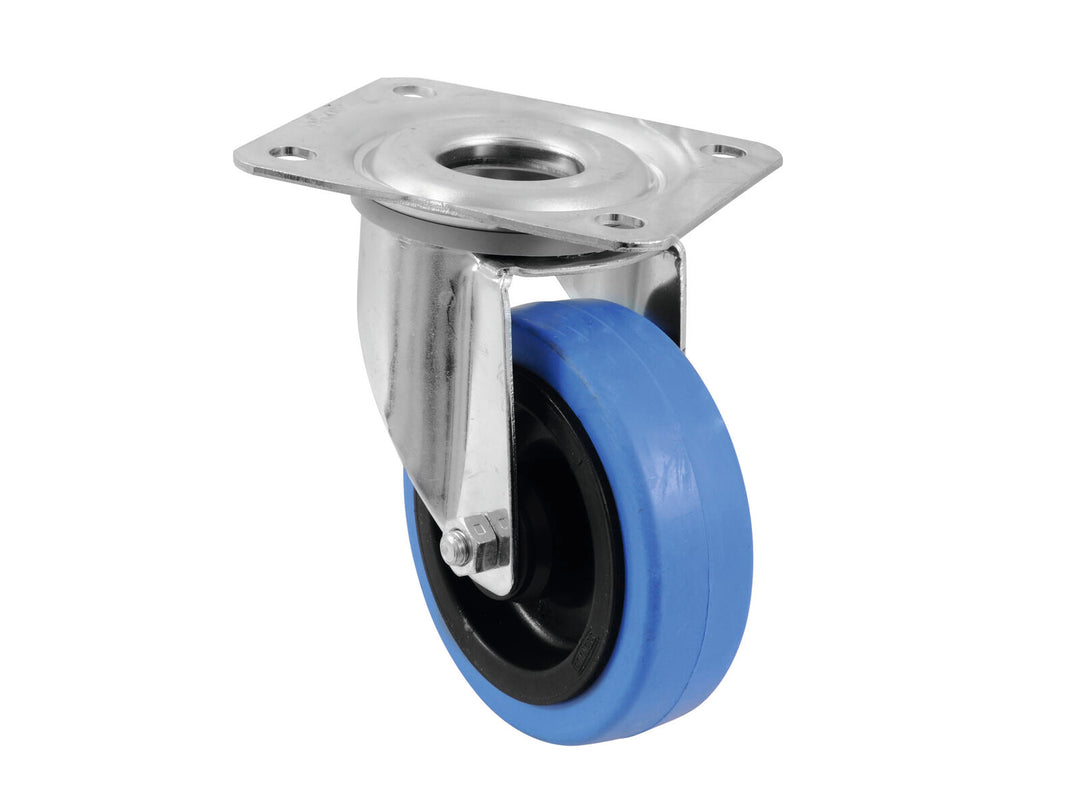 ROADINGER Swivel Castor 100mm BLUE WHEEL light bleu