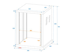 ROADINGER Rack en acier SR-19, 14U