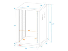 ROADINGER Rack en acier SR-19, 24U