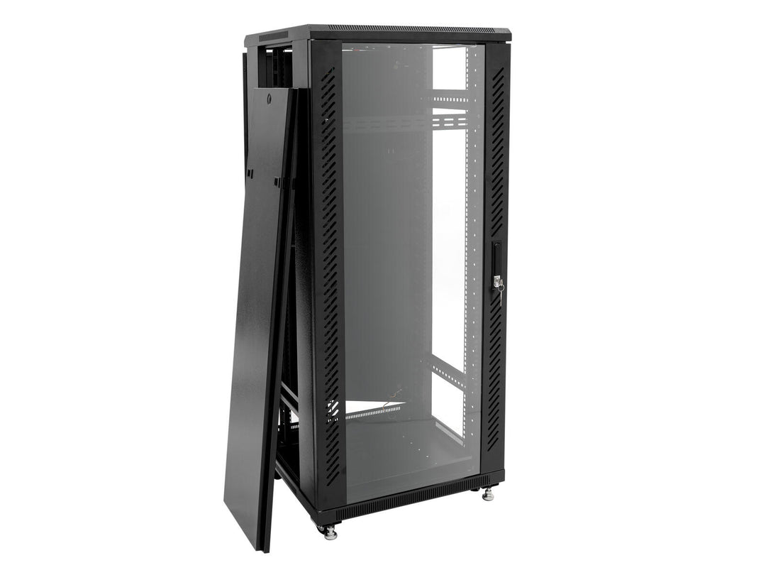 ROADINGER SSC-24 Armoire en acier avec porte en verre 24U