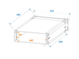 ROADINGER Effect Rack CO DD, 3U, 40cm deep, black