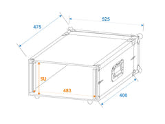 ROADINGER Effect Rack CO DD, 5U, profondeur 40cm, noir
