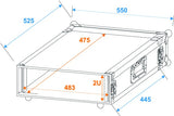 Roadinger Amplifier Rack Pro 2 Unit 45cm