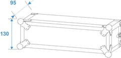 Rack d’amplificateur ROADINGER PR-1, 2U, profondeur de 47cm
