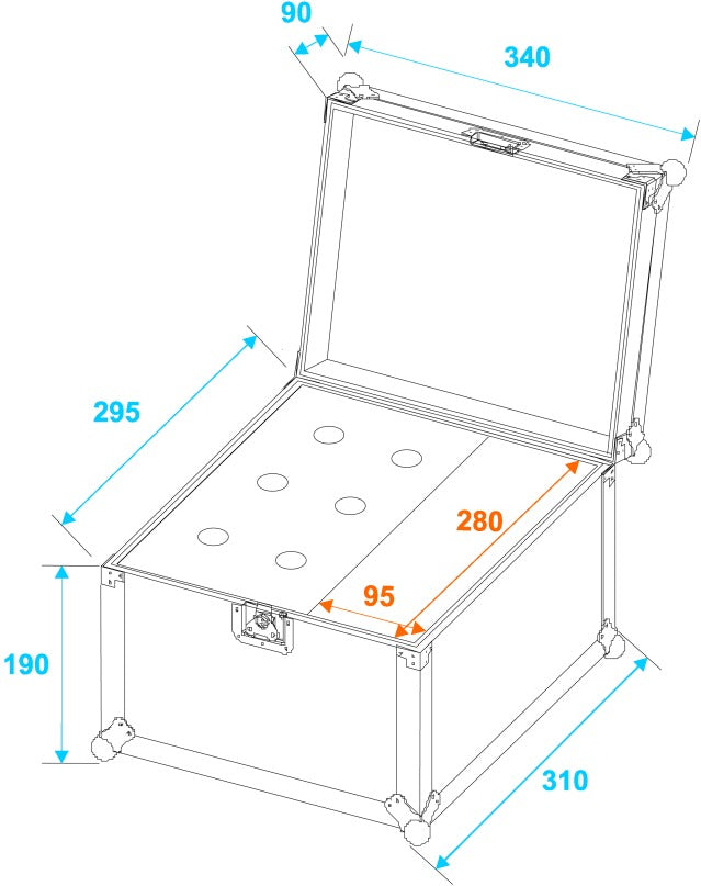 Flightcase pour Microphones Road 6 (Noir)