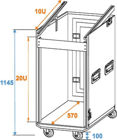 Roadinger Étui Combo Pro 20U avec roues 