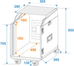 ROADINGER Étui combo spécial LS5, bureau pour ordinateur portable, 12U