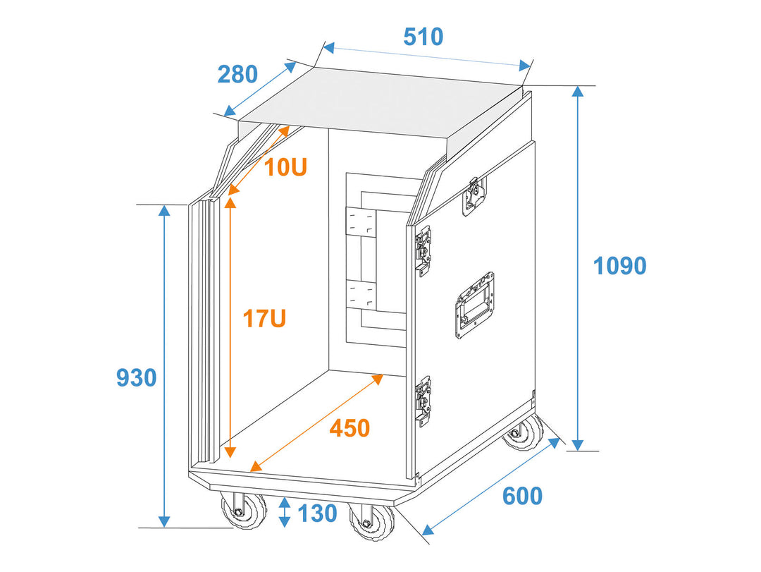 ROADINGER Special Combo Étui LS5 Laptop Desk, 17U