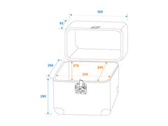 ROADINGER Record Case ALU 75/25, arrondi, acrylique