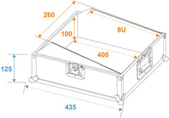 Flight-case de table de mixage ROADINGER Road MCR-10 incliné, bk