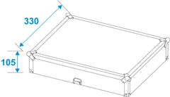 Flight-case de table de mixage ROADINGER Road MCR-10 incliné, bk