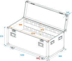 Tour Case avec Roues (125 x 60 x 78cm)