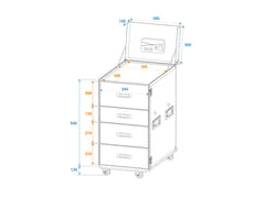 ROADINGER WDS-1 Valise universelle à tiroirs avec roulettes