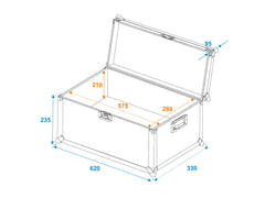 ROADINGER mallette de transport universelle 60x30x30cm