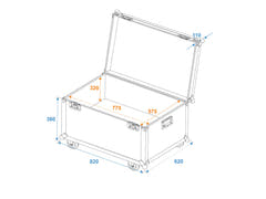 Flightcase de transport Eurolite avec roulettes