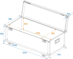ROADINGER Mallette de transport universelle 120x40cm avec roulettes