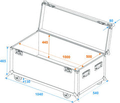 Eurolite Flightcase Pro avec Roues (100 x 50 x 50cm)