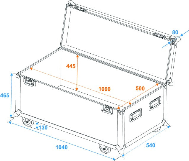 Eurolite Flightcase Pro avec Roues (100 x 50 x 50cm)